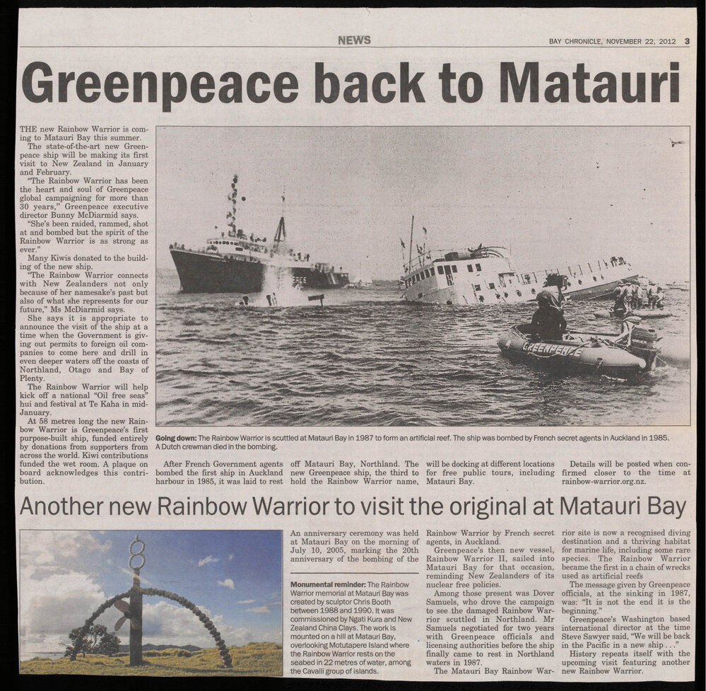 Greenpeace back to Matauri