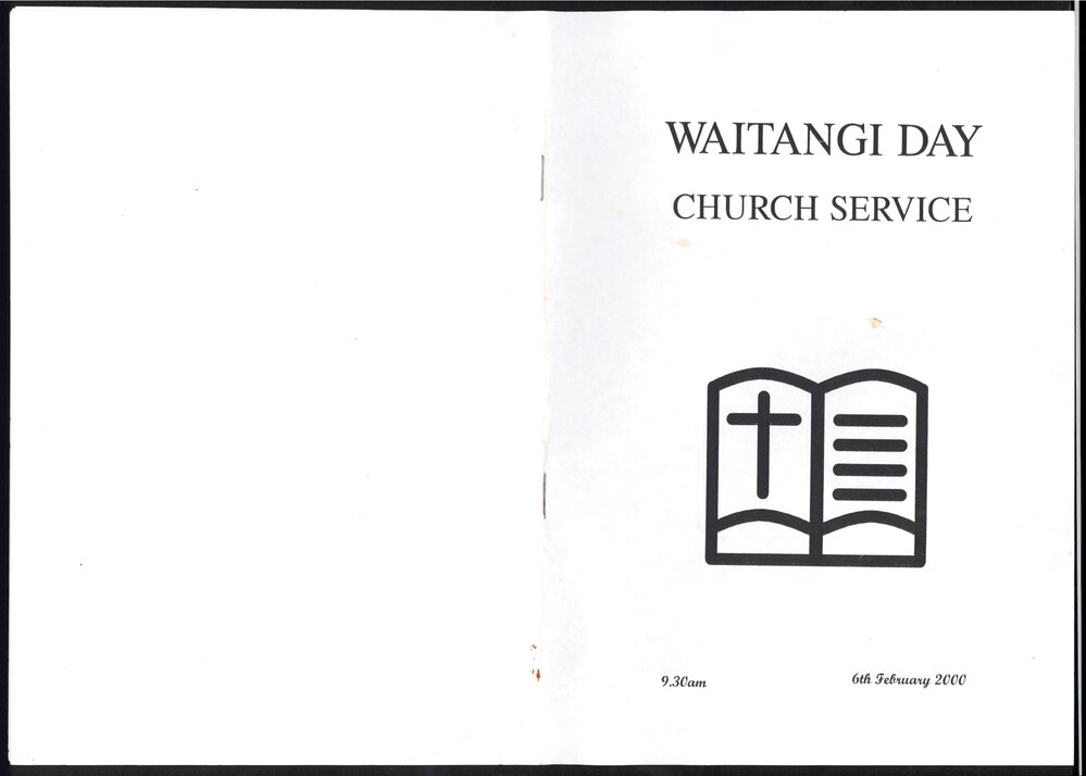 Waitangi Day church service booklet 