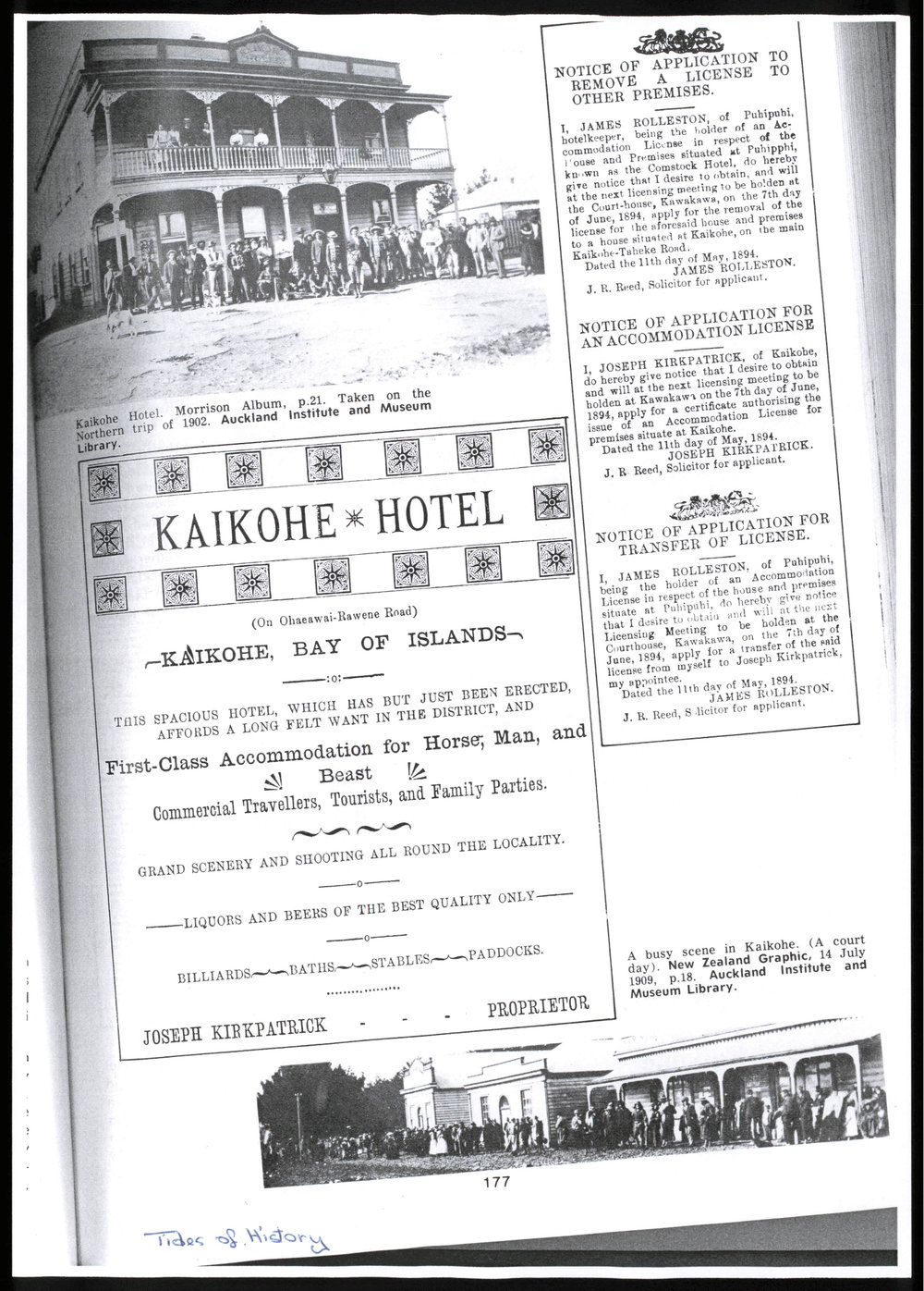 Kaikohe Hotel : First-class accommodation for horse; man and beast