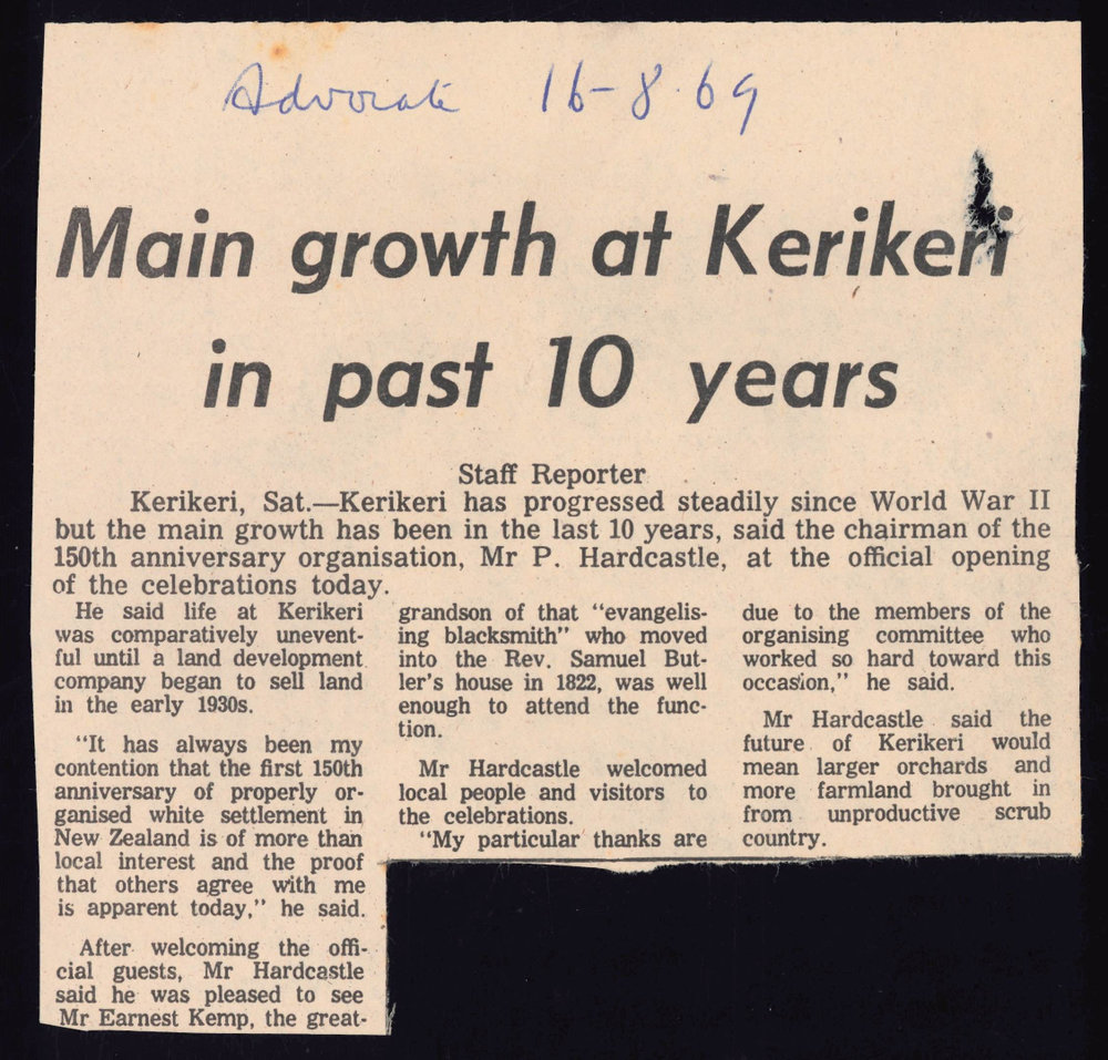 Main growth at Kerikeri in past 10 years