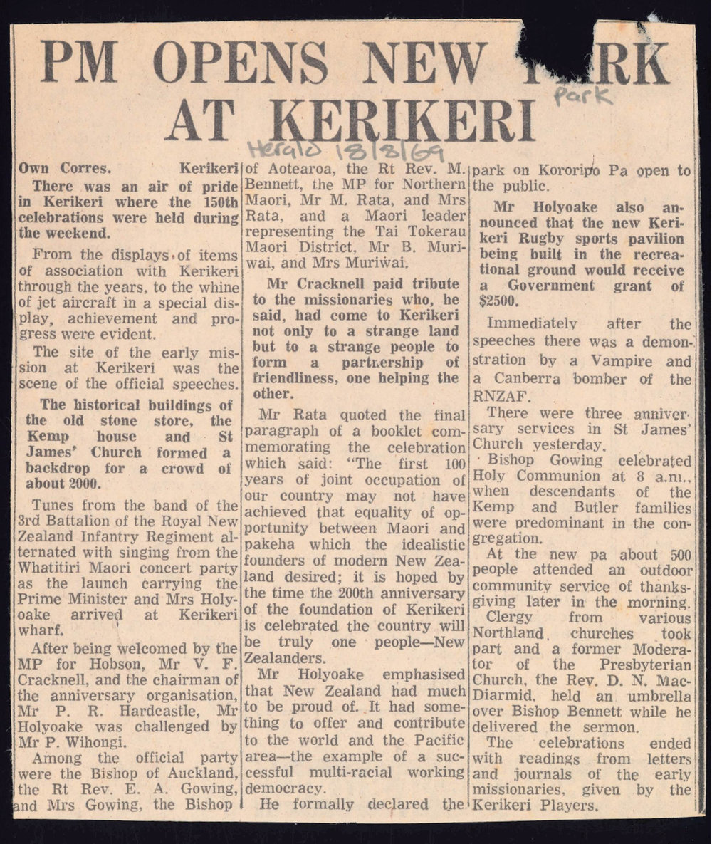 PM opens new park at Kerikeri