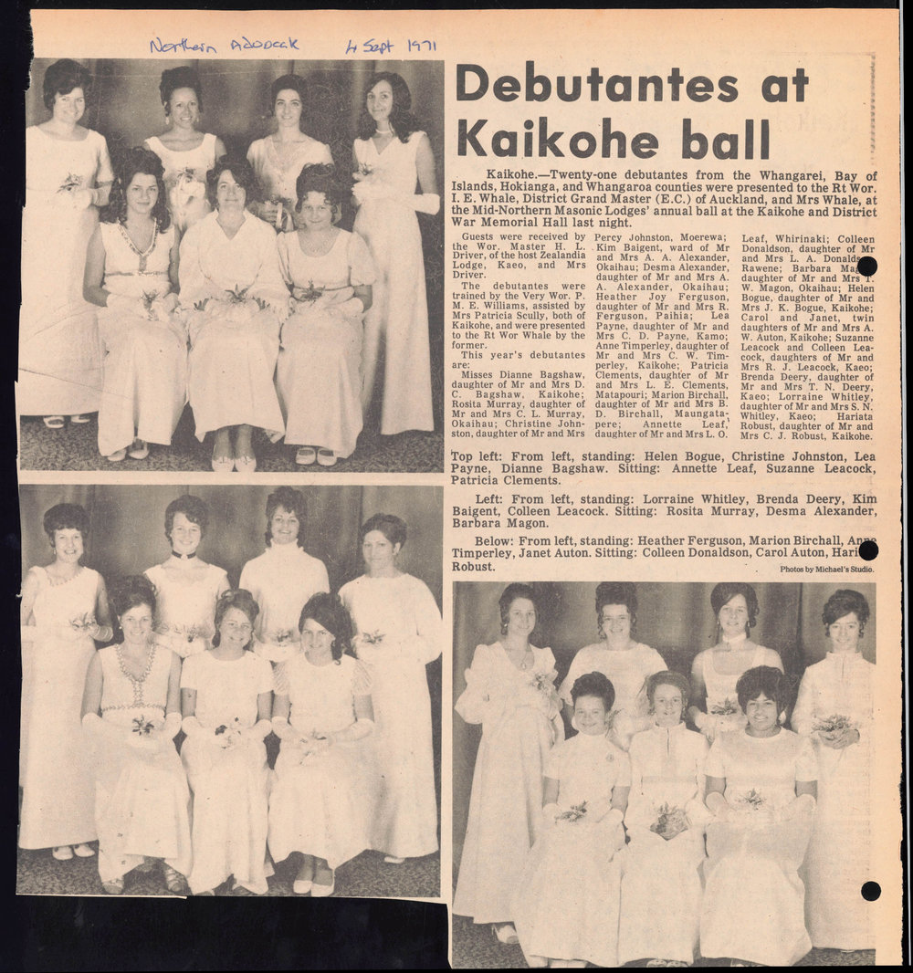 Debutantes at Kaikohe ball