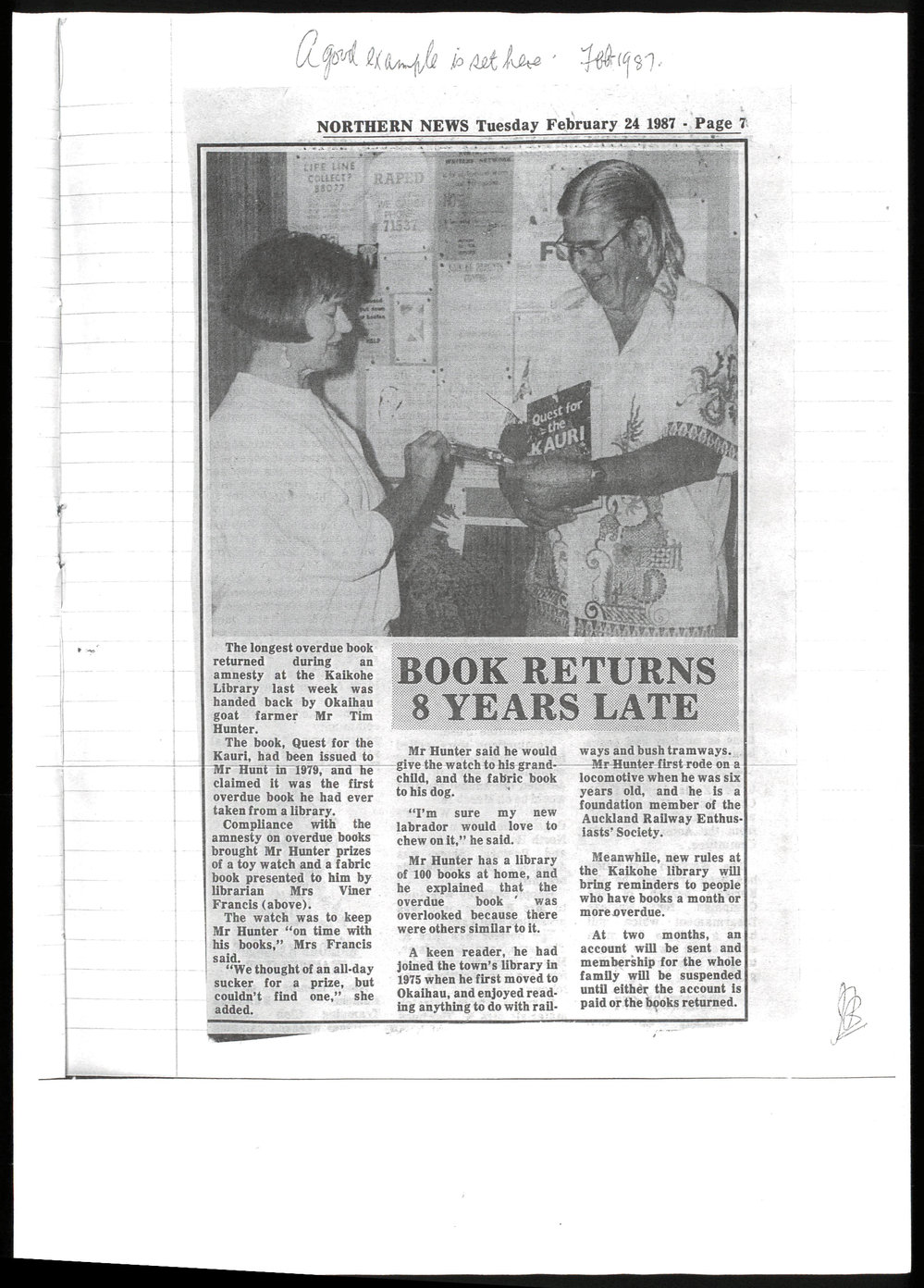 Book returns 8 years late