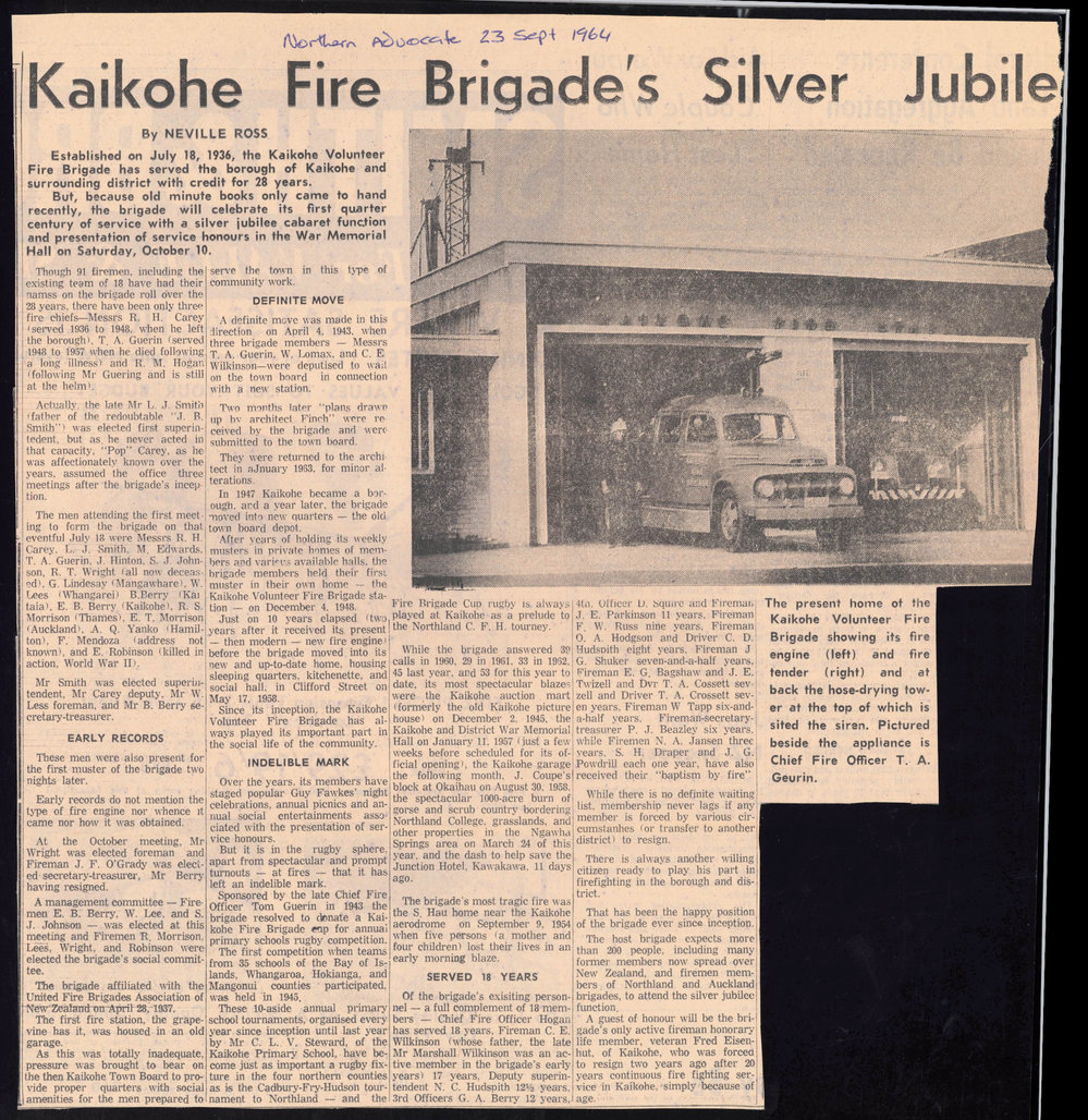 Kaikohe Fire Brigade's silver jubilee