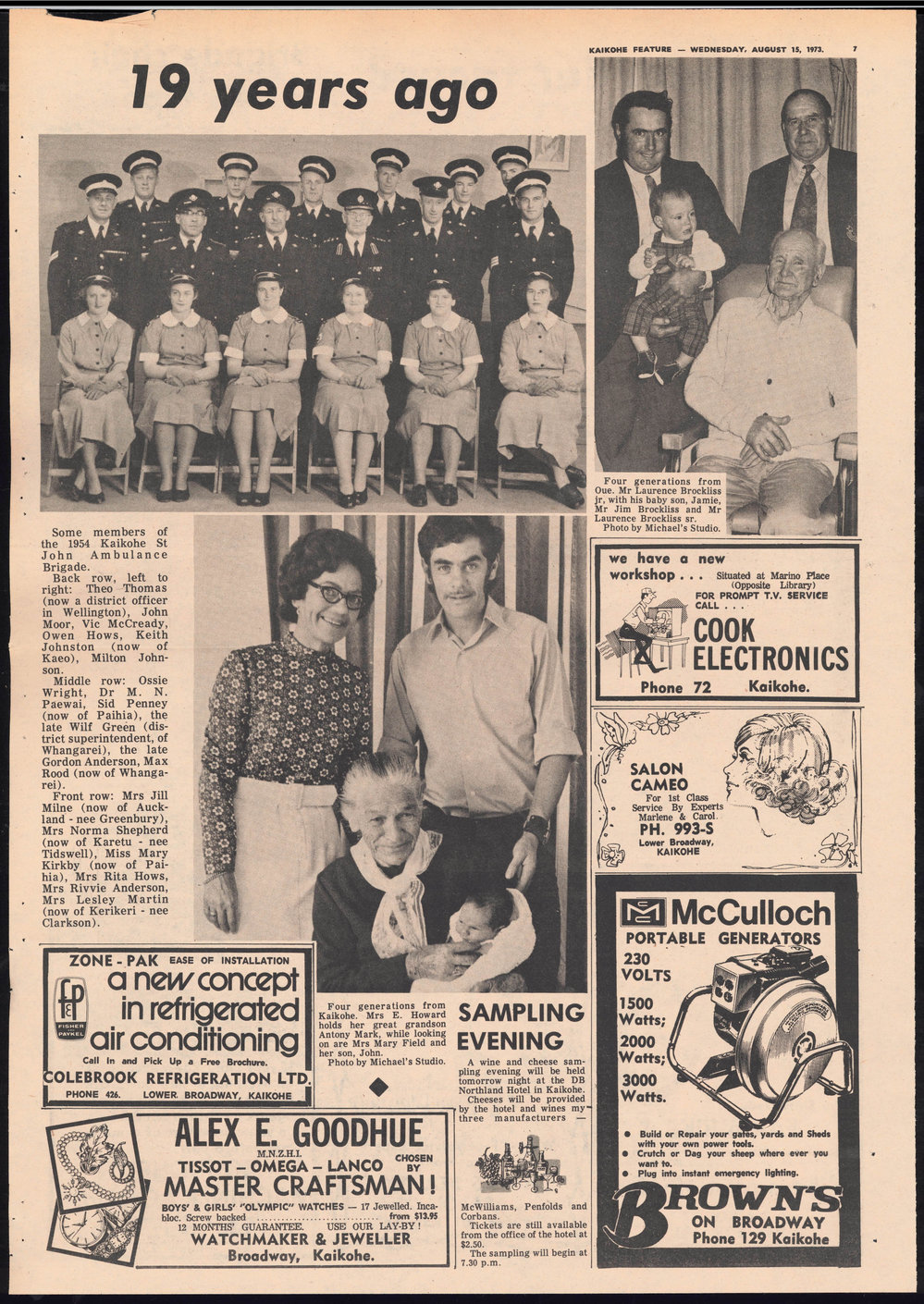 19 years ago: 1954 St John Ambulance Brigade: Four generations from one