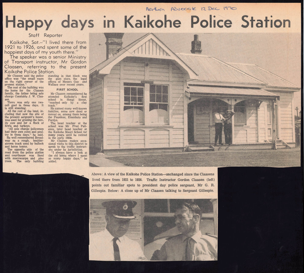 Happy days in Kaikohe Police Station