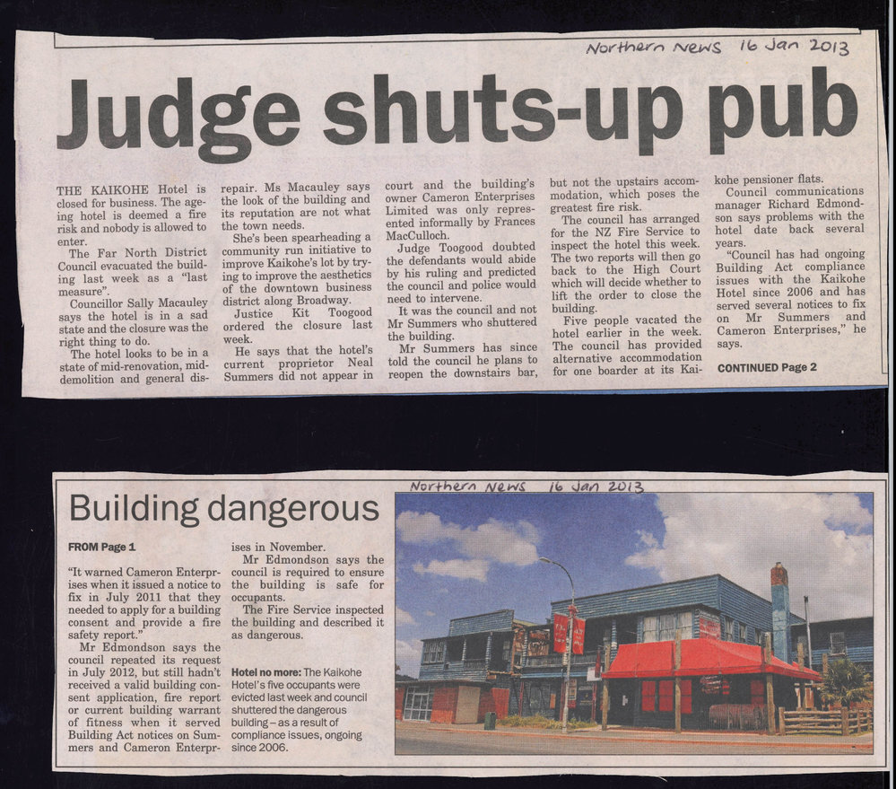 Judge shuts-up pub: Building dangerous