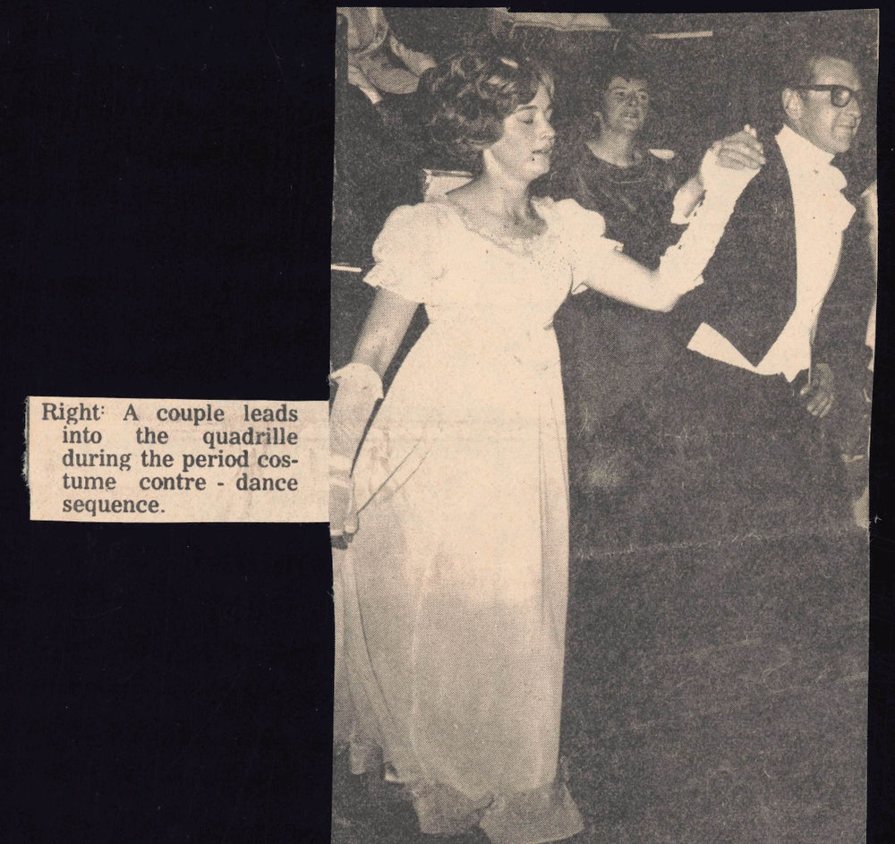 A couple leads into the quadrille