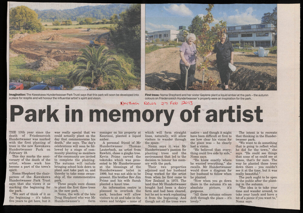 Park in memory of an artist 