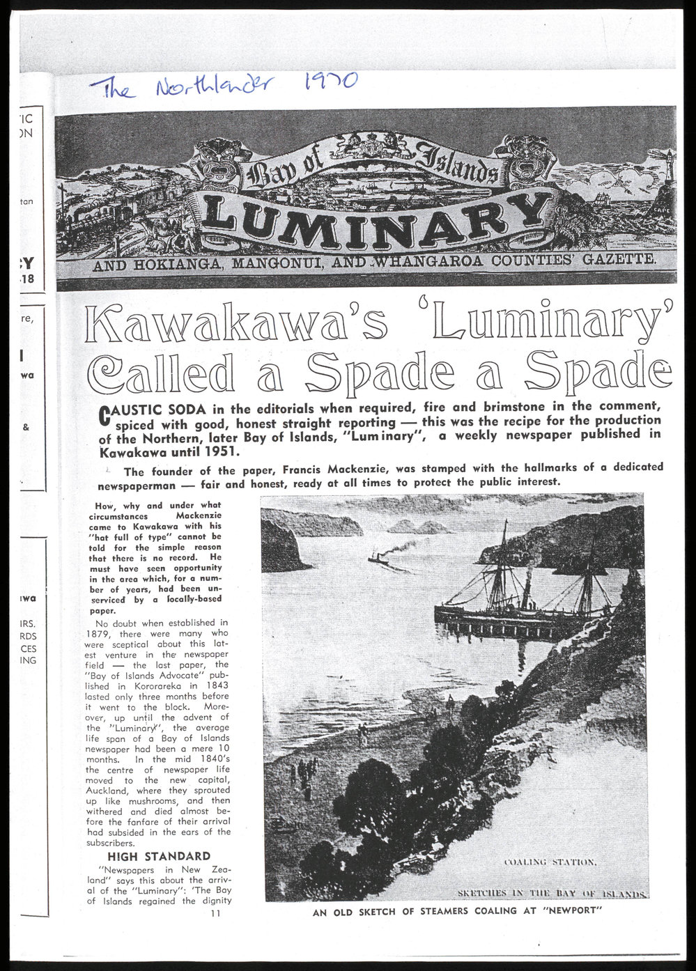 Kawakawa's 'Luminary' called a spade a spade 