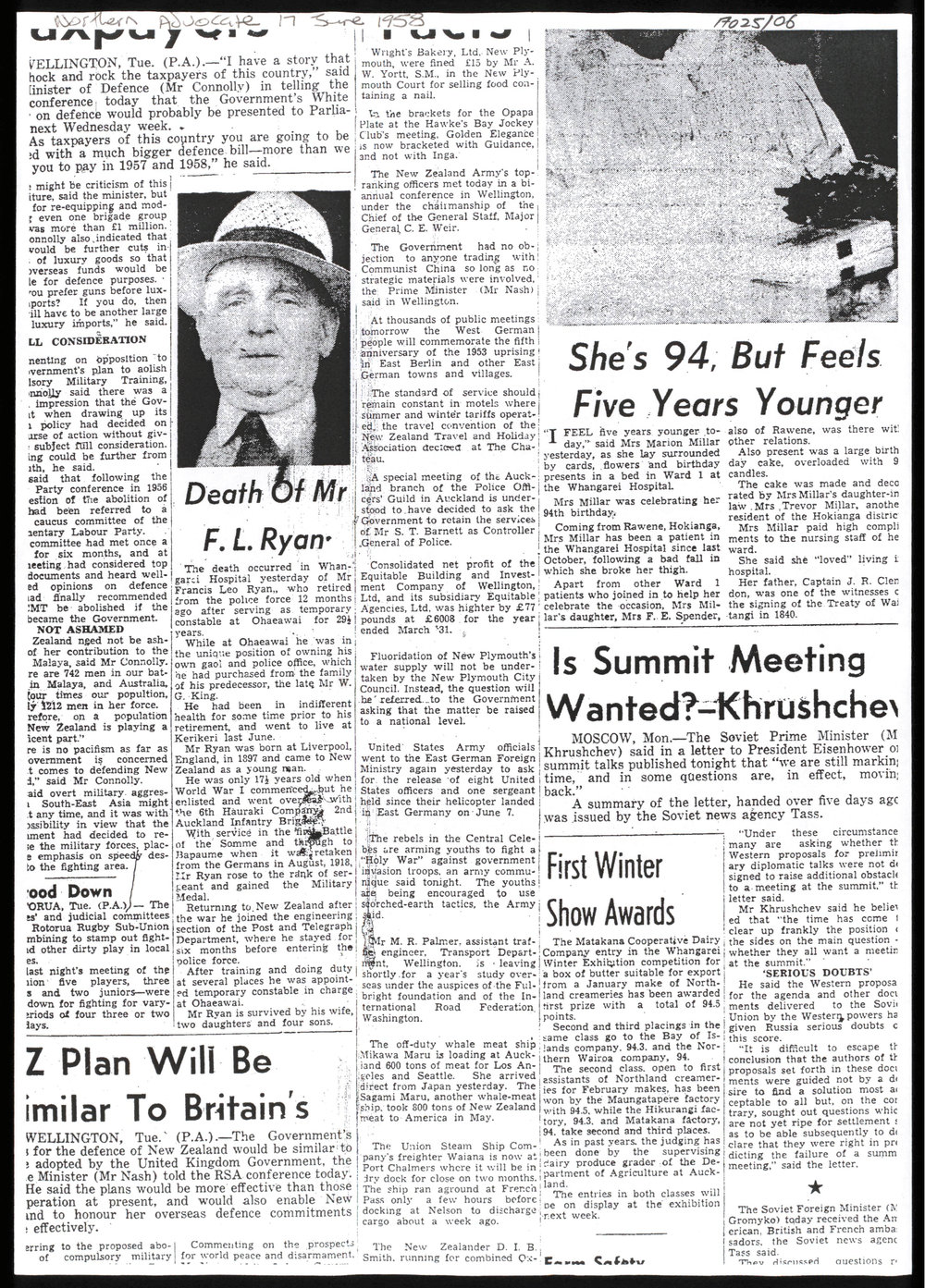 Obituary of Francis Leo Ryan