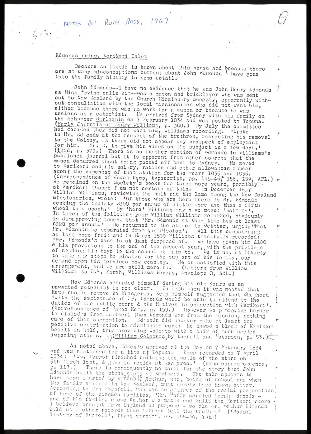 Edmonds Ruins; Kerikeri Inlet