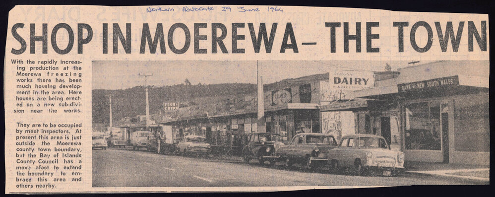 Shop in Moerewa - the town which is growing rapidly: Small but important industrial area