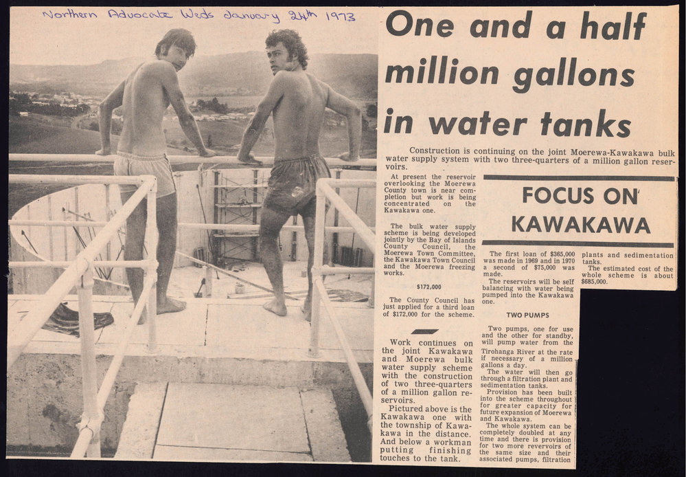 Focus on Kawakawa: One and a half million gallons in water tanks