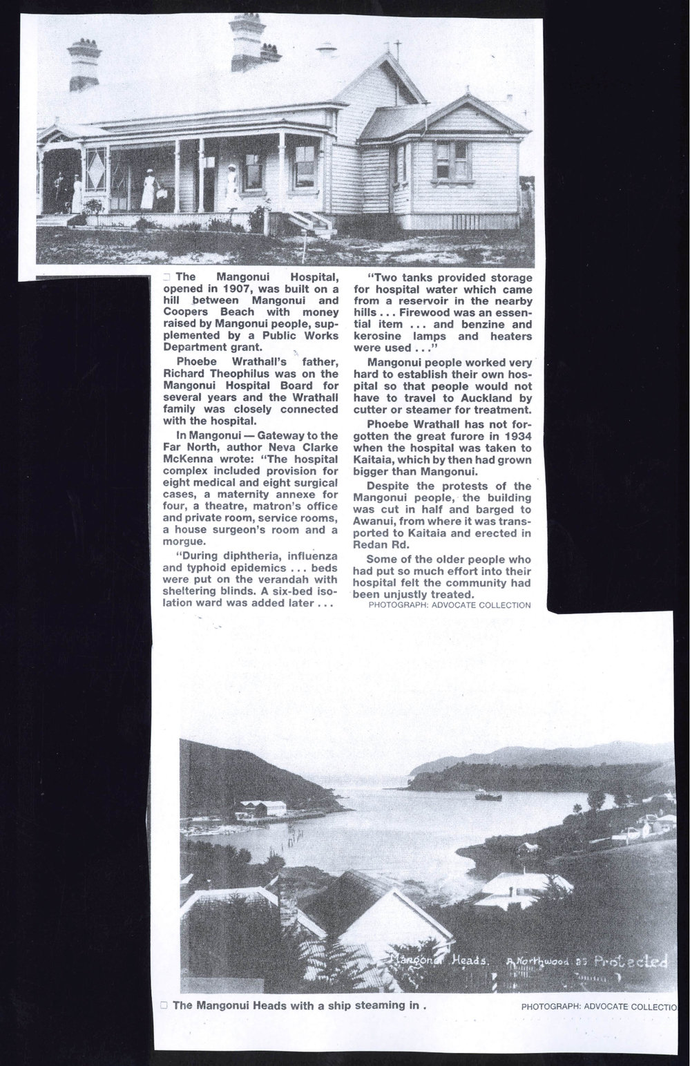 Mangonui Hospital : The Clansman at the Mangonui wharf