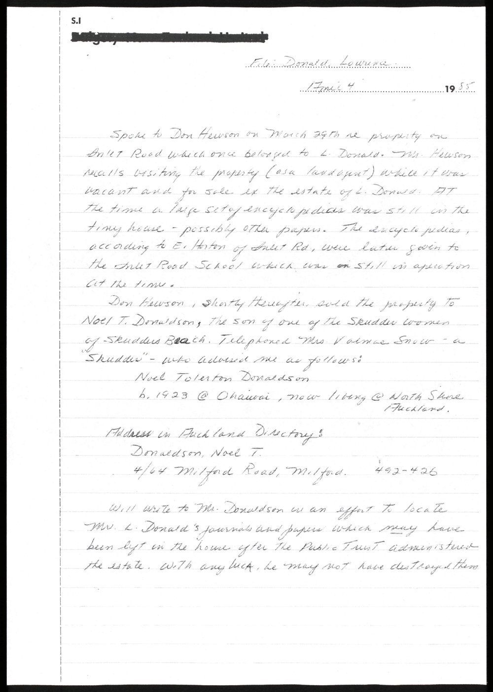 Research notes about Lawrence Donald