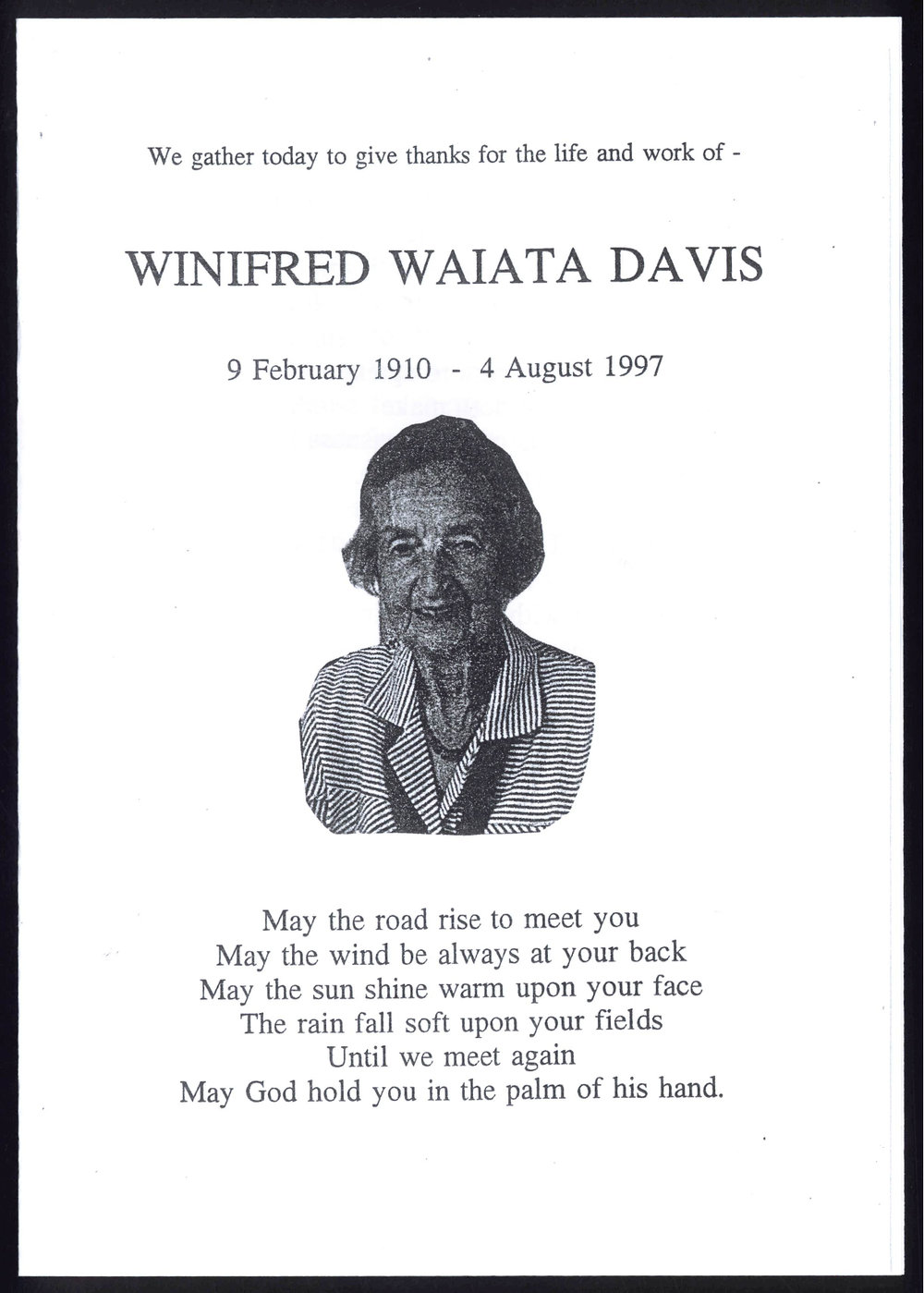 Winifred Waiata Davis