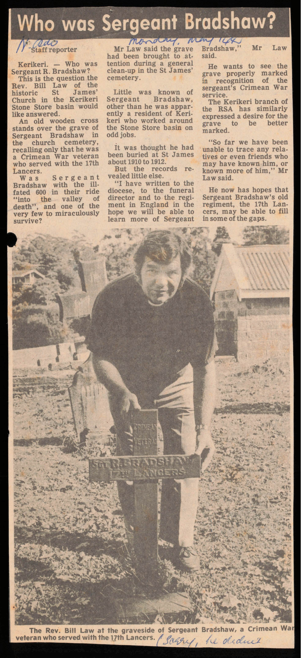 Who was Sergeant Bradshaw?