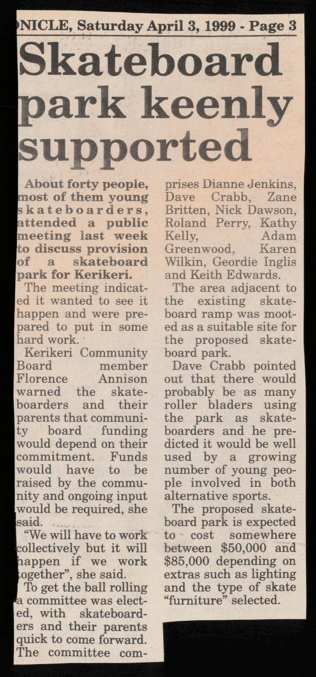 Skateboard park keenly supported