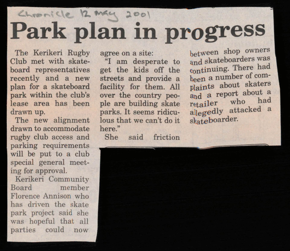 Park plan in progress