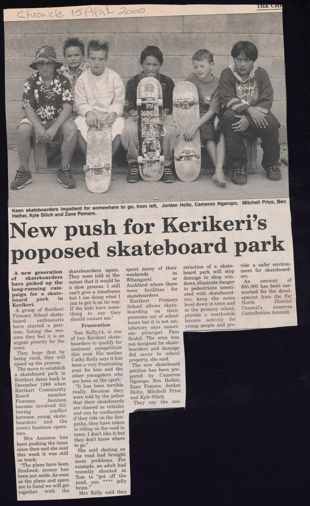 New push for Kerikeri's poposed skateboard park