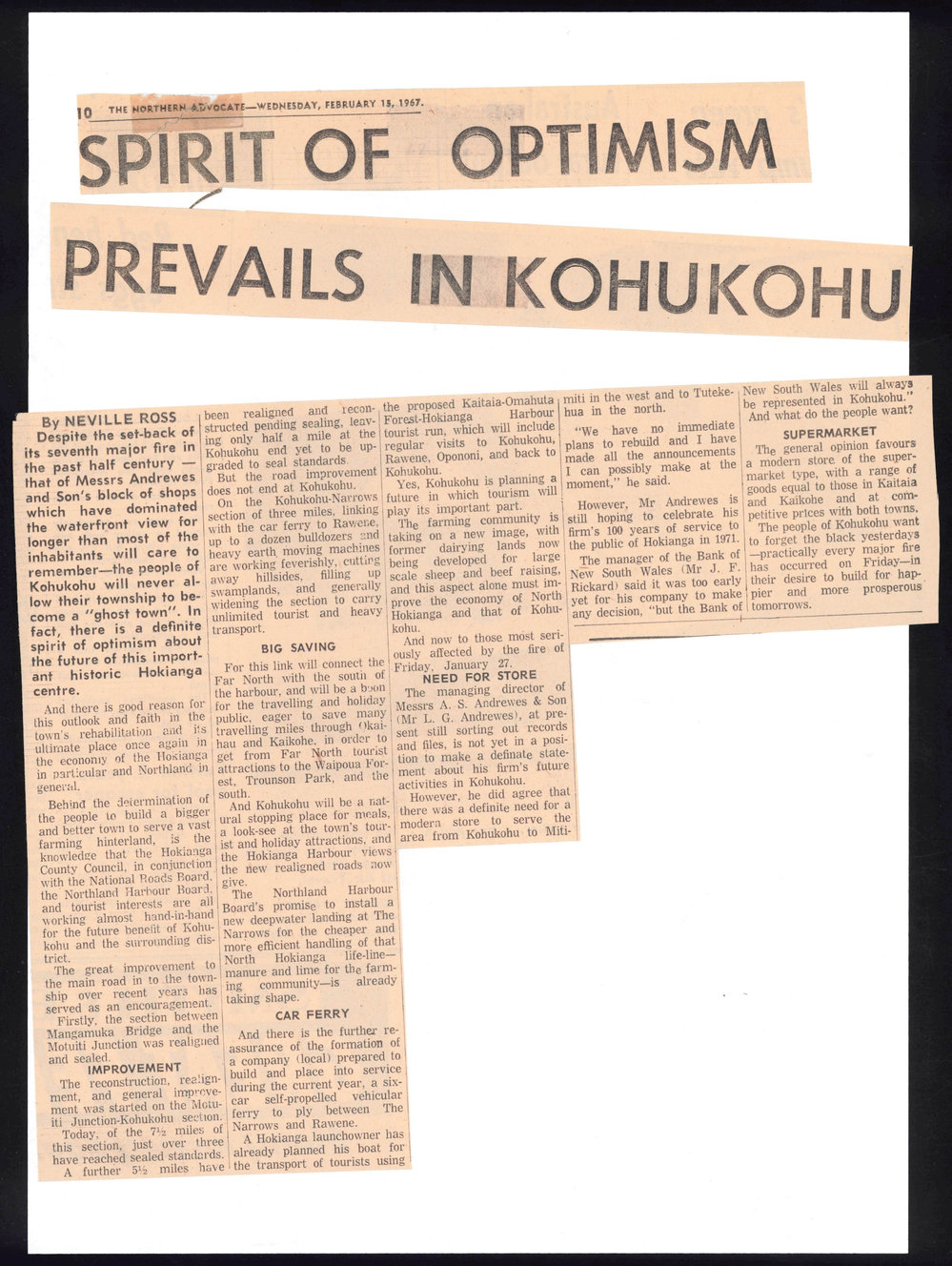 Spirit of optimism prevails in Kohukohu