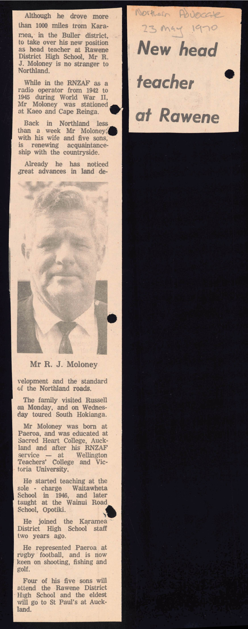 New head teacher at Rawene