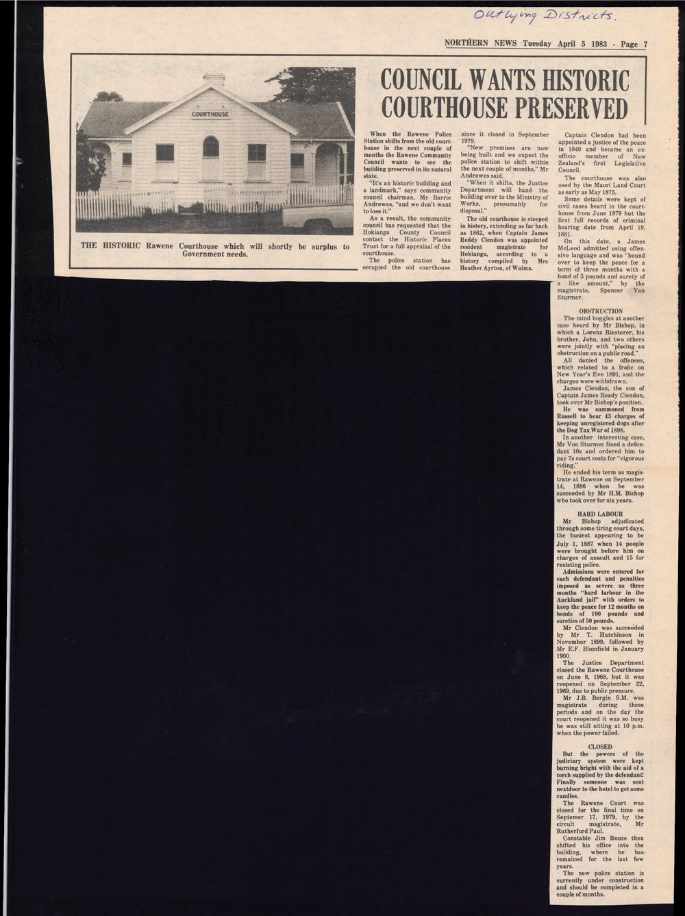 Council wants historic  courthouse preserved in Rawene