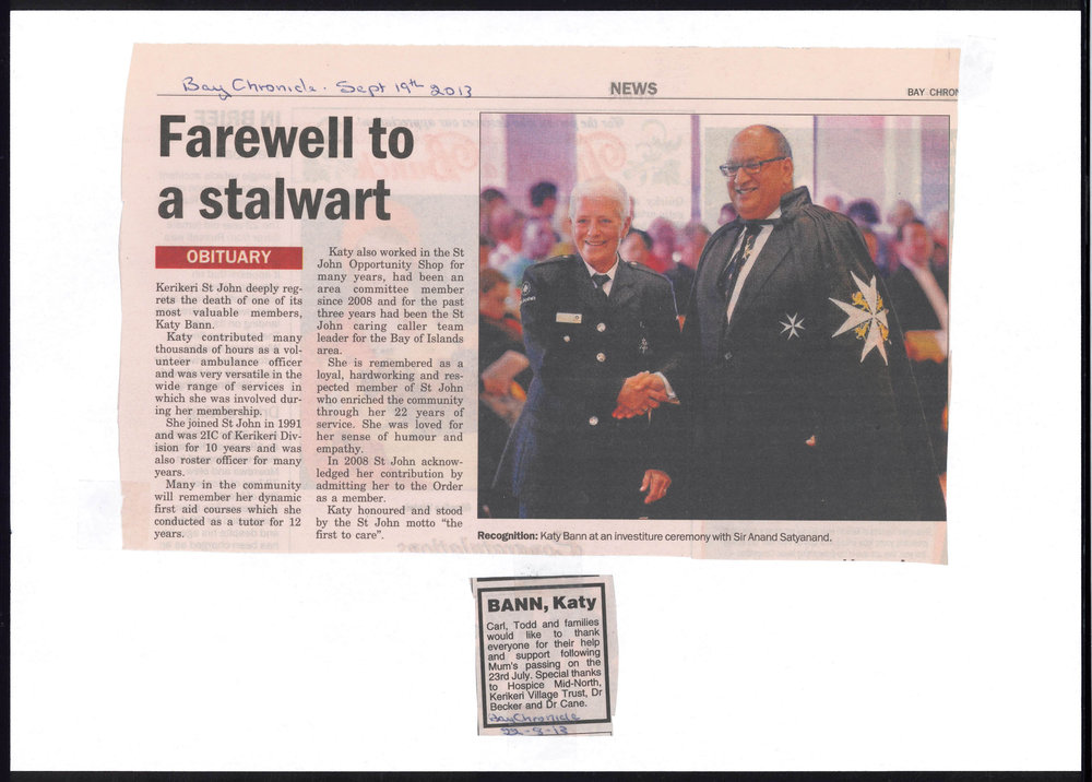Obituary for Katy Bann