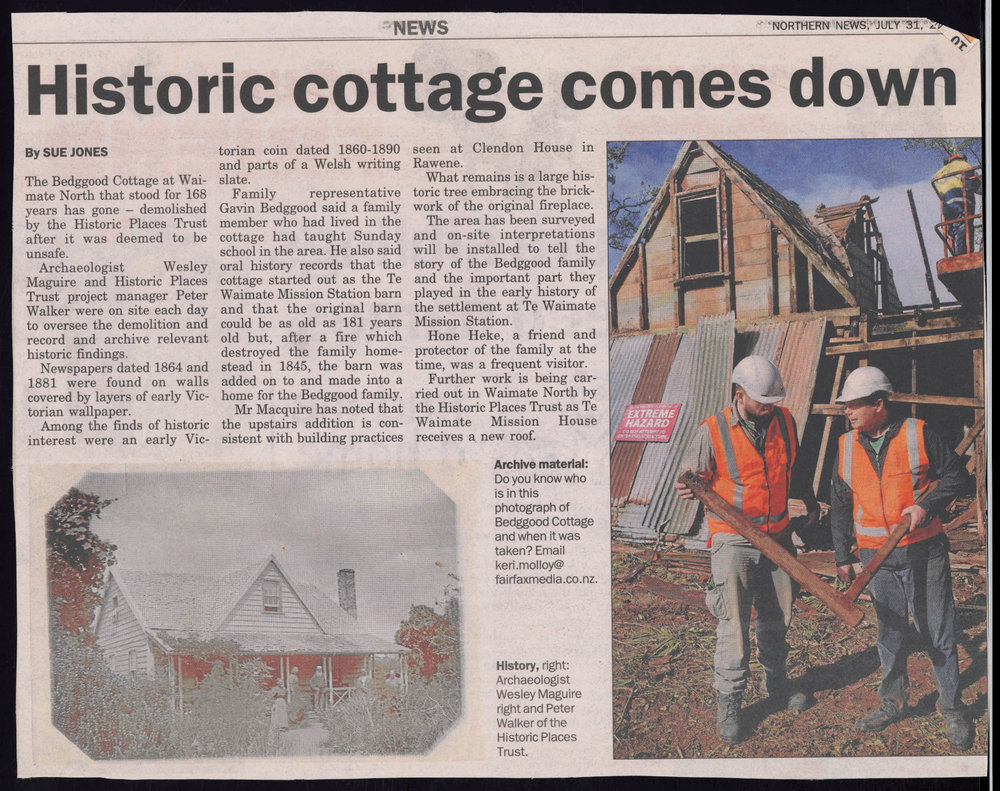 Historic cottage comes down