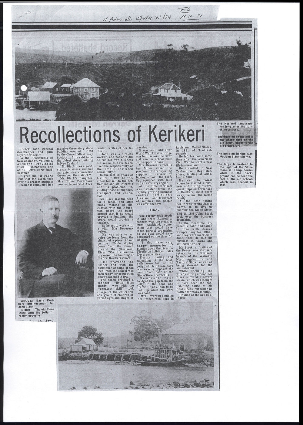 Recollections of Kerikeri