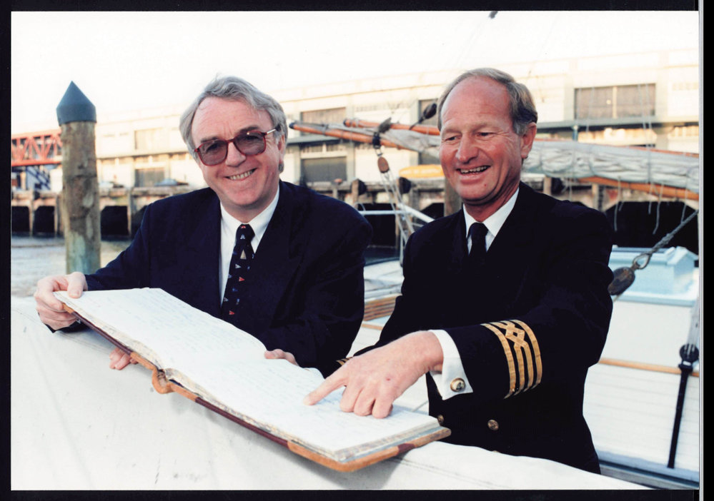 Photograph of Stephen McElrea and Captain Chris Blake