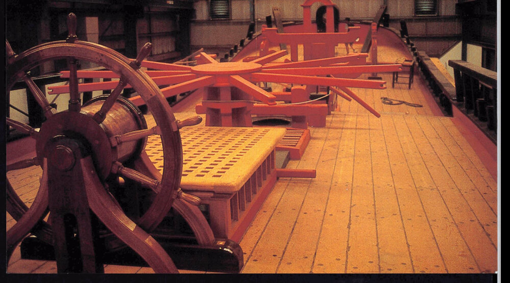 Photograph of the deck of HM Bark Endeavour II