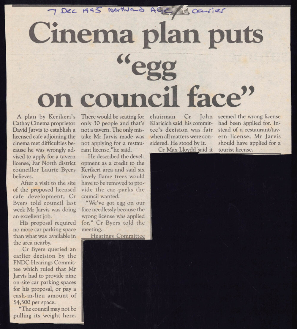 Wrong licence applied for Cathay Cinema