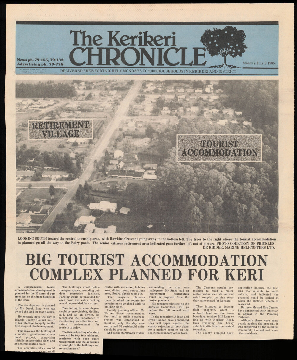 Big tourist complex planned for Kerikeri