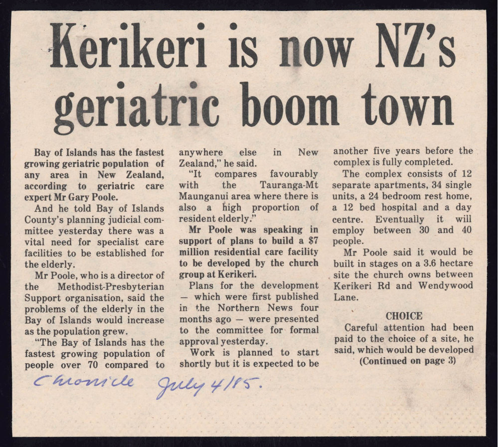 Bay of Islands has the fastest growing geriatric population in New Zealand