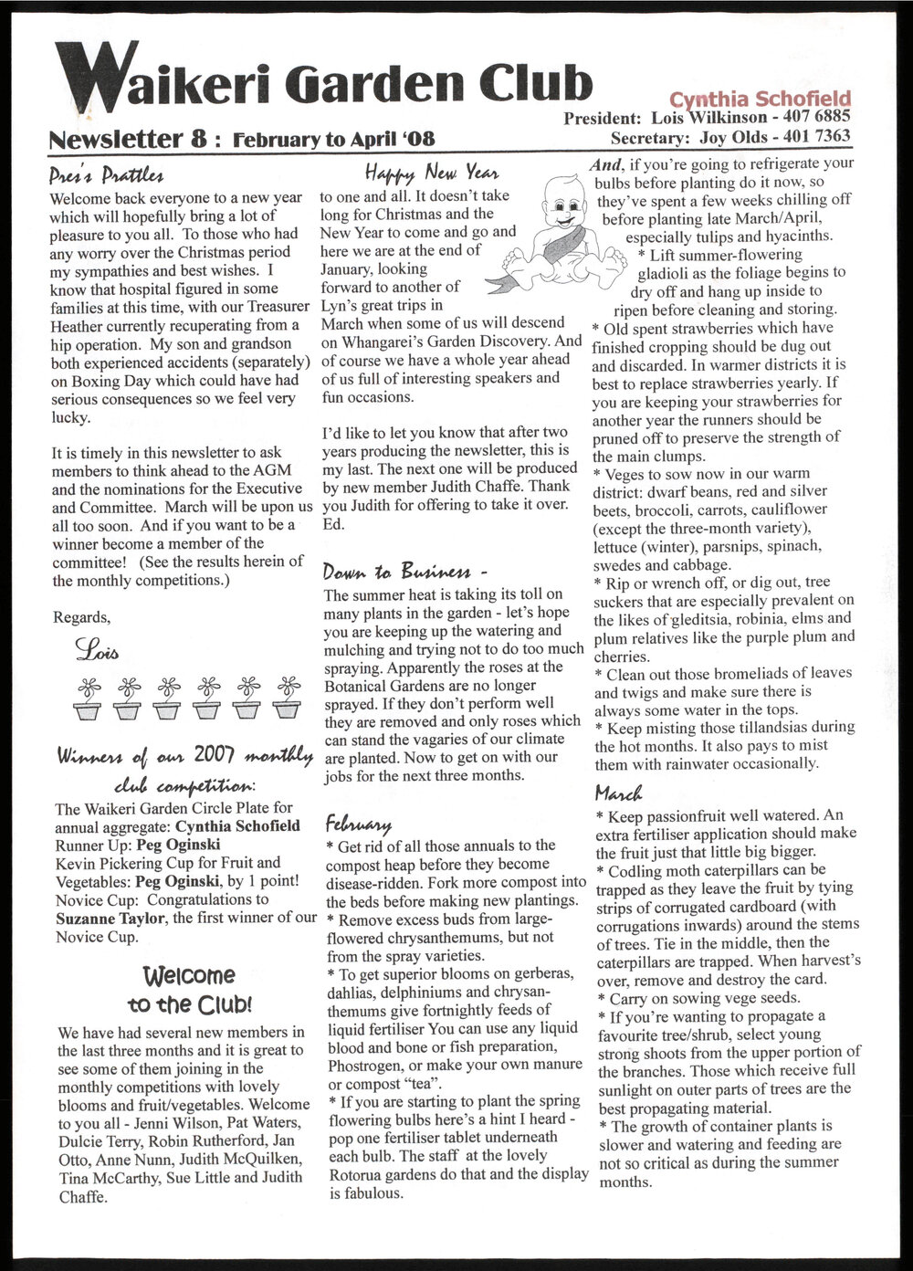 Waikeri Garden Club Newsletter 8