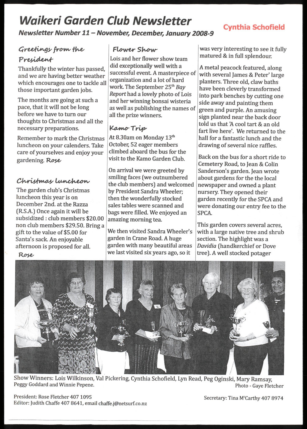 Waikeri Garden Club Newsletter 11