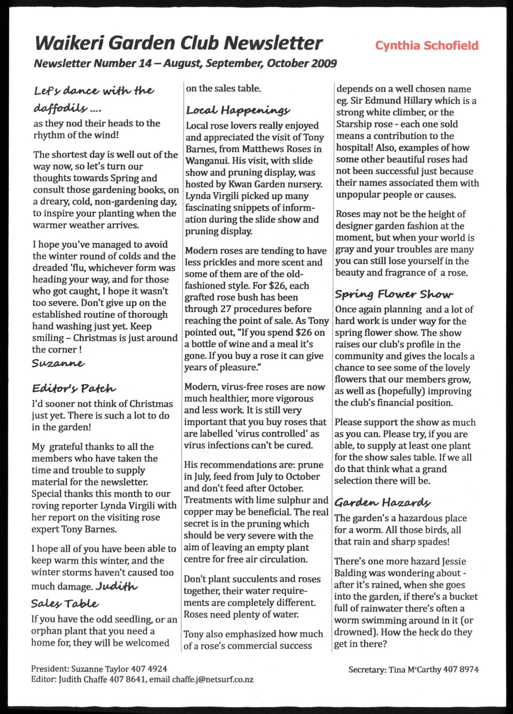 Waikeri Garden Club Newsletter 14