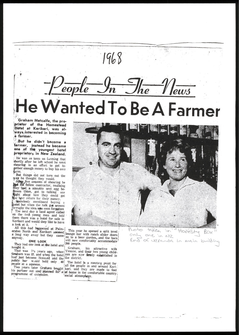 He wanted to be a farmer