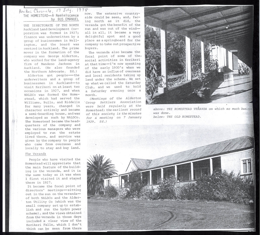 The Homestead : A reminiscence