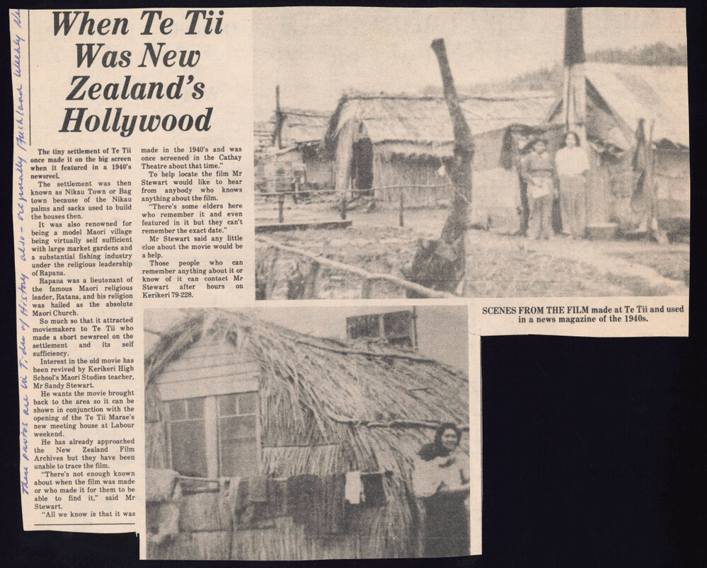When Te Tii was New Zealand's Hollywood