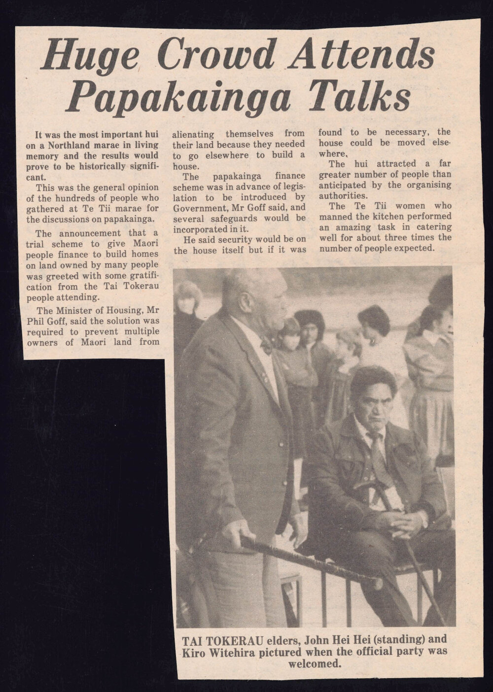 Huge crowds attends papakinga talk