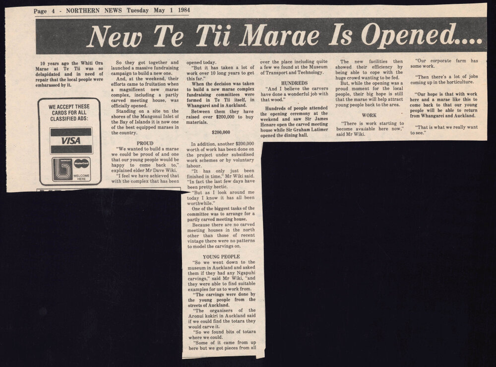 Now Te Tii Marae is opened