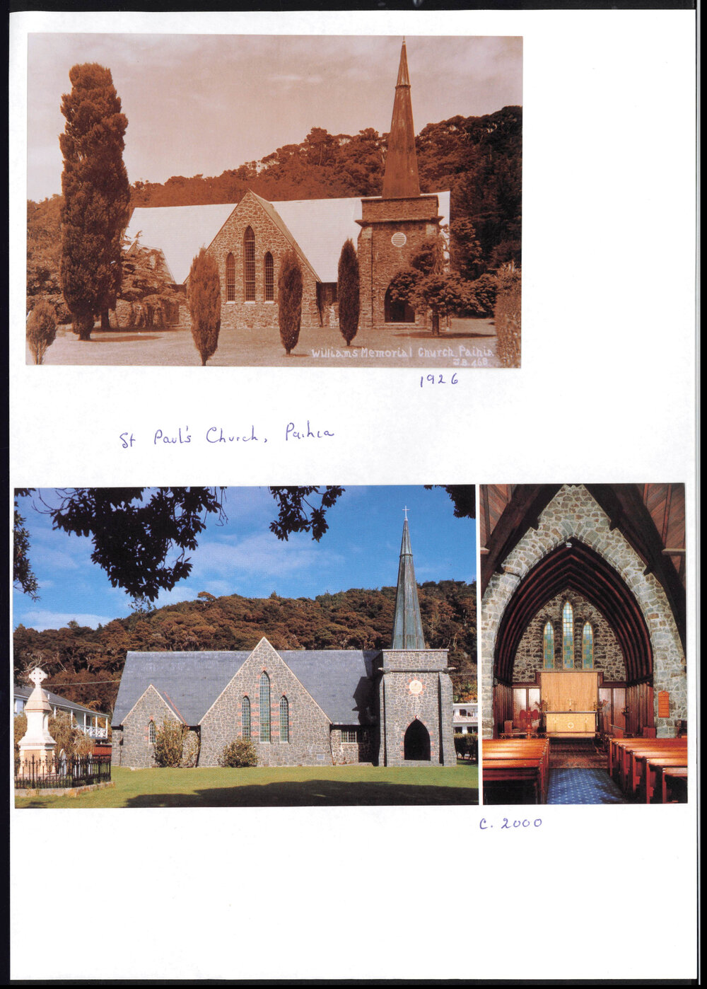 Photographs of St Paul's Church at Paihia