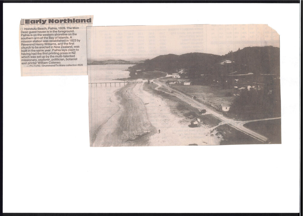 Early Northland : Horotutu Beach, Paihia