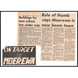 On target in Moerewa: Moerewa is now boom town: Buildings for new school under way