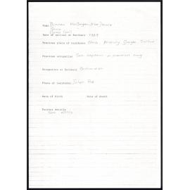 Biographical notes on Duncan McGregor-MacDonald