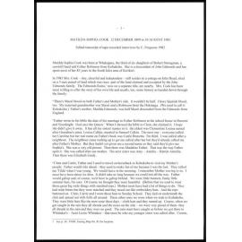 Matilda Sophia Cook 12 December 1899 to 10 August 1983 : Transcript of interviews