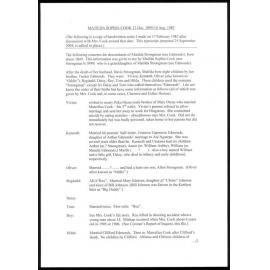 Matilda Sophia Cook 12 December 1899 to 10 August 1983 : Notes about Matilda Strongman (née Edmonds)
